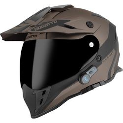 Bogotto H331 BT Tour EVO Bluetooth Enduro Helm, schwarz-braun, Größe XL
