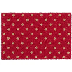Relaxdays FUßMATTE , Rot , Textil, Kunststoff , 40x60 cm , Teppiche und Böden, Schmutzfangmatten, Fußmatten