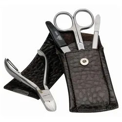 ERBE Erbe Manicure-EtuisRoyal Etui 4-teilig mit Nagelzange Etui mit Druckknopf in schwarz 1 Stk.