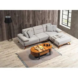 Viva Möbel Sofa DORA, L190 x R265 cm, Luxus und Eleganz vereint in einem Ecksofa.