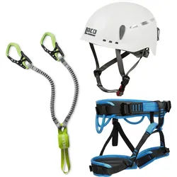 Klettersteig Komplettset Edelrid Cable Kit VI + LACD Start + LACD Protector Helm white L
