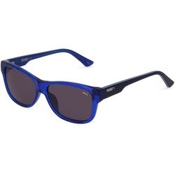 Puma PJ 0004 S Jugend-Sonnenbrille Vollrand Eckig Kunststoff-Gestell, Blau