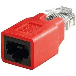 Goobay RJ45 crossover Modular-Adapter, CAT 5e - RJ45-Stecker (8P8C) > RJ45-Buchse (8P8C)