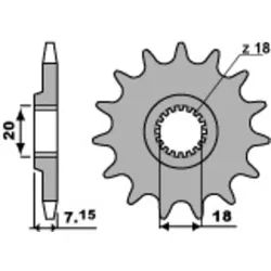 PBR Standard-Stahlkettenrad 432 - 520