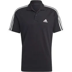 adidas PQ PS 3 Streifen Herren Poloshirt schwarz/weiß - L