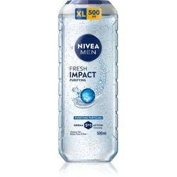 NIVEA MEN Fresh Impact Duschgel für Herren 500 ml