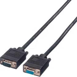 ROLINE 11045302 - VGA Monitor Kabel 15-pol Verlängerung, 2 m