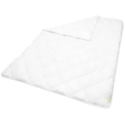 Beautissu Bettdecke BeauNuit MD 155/220 cm Mono , Weiß , Textil , 155x200 cm , Schlaftextilien, Bettdecken