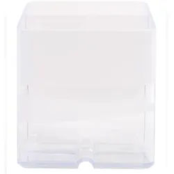 Exacompta 67723D 10x Stiftehalter Pen-Cube mit 2 Fächern - Stifte-Box Aquarel - Kristall
