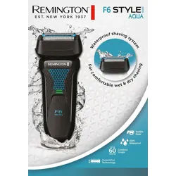 Remington Elektrorasierer F6000 Style Wasserdichtes Rasiersystem, Aufsätze: 1, Langhaartrimmer, Nass & Trockenrasur, 100 % wasserdicht, mit 3-Tage-Bart Styler blau|schwarz