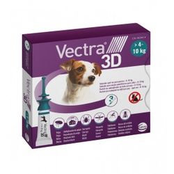 Vectra 3D S Spot-on für Hunde 4 - 10 kg (3 Pipetten) 3 Pipetten