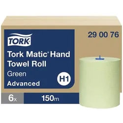 Tork Handtuchrollen »Matic® H1 Advanced« 2-lagig grün 6 Rollen grün, 21 cm