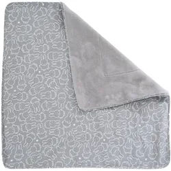 Roba Babydecke 80 x 80 cm Miffy , Grau , Textil , Quadratisch , 80x80 cm , Schlafen, Babybettausstattung, Babydecken & Babykissen, Babydecken