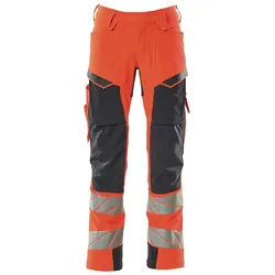 Warn Stretchbundhose Kl.2 ACCELERATE SAFE - 82C68 (EU 68) - rot/schwarzblau