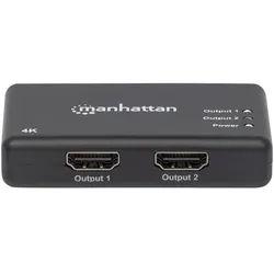 MANHATTAN Manhattan 207669 2 Port HDMI-Splitter 4096 x 2160 Pixel Schwarz HDMI-Kabel schwarz