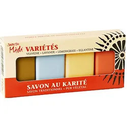 Seife mit Karitébutter - Gästeseifen Variétés 4x20g