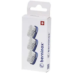 Berninox 3 x Ersatz-Bürstenköpfe Ozeanblau medium