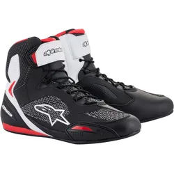 Alpinestars Faster 3 Rideknit Motorradschuhe, schwarz-weiss-rot, Größe 38 für Männer