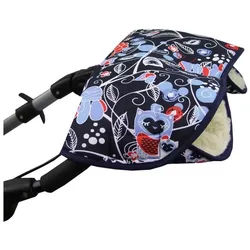 BambiniWelt by Rafael K. Kinderwagen-Handwärmer Handschuhe Muff Handwärmer Handmuff für Kinderwagen EULE Wolle, Universalgröße bunt