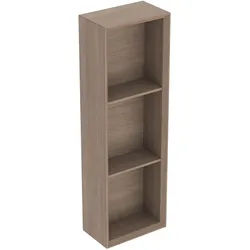 Geberit iCon Regal rechteckig, 22,5x70x13,2 cm, 502320, 502.320.JH.1, Farbe: Front/Korpus: Eiche/Melamin Holzstruktur, Griff: lava/pulverbeschichtet matt