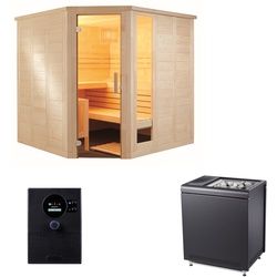 Sentiotec Sauna Komplettset Komfort Corner Large | Concept R Combi | 5 Pers.