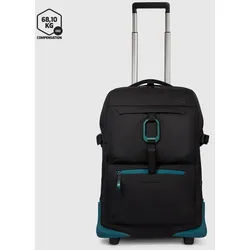Piquadro Corner 2.0 Handgepäck 2-Rollen Koffer mit Laptopfach 17,3" Schwarz