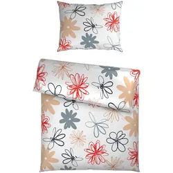 Boxxx Bettwäsche , Terracotta , Textil , Blume , 160x210 cm , Heimtextilien, Bettwäsche & Leintücher, Bettwäsche, Sonstige Materialien