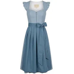 KRÜGER COLLECTION Dirndl Dirndl Isalyn Flügelarm 70cm Länge hellblau blau 32