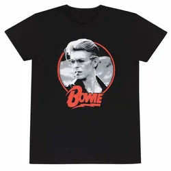 Heroes Inc Musik-CD David Bowie T-Shirt für Herren, kurzärmelig, Schwarz, L