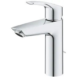 Grohe Eurosmart 1-Loch-Einhand-Waschtischbatterie, M-Size, versenkbare Kette, Temperaturbegrenzer, Chrom 23323003