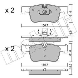METELLI Bremsbeläge Vorne Rechts Links für BMW 3 4 1 2