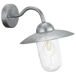 EGLO Außenwandleuchte »MILTON«, max. 60W, E27, (BxH): 24 x 31 cm, silber - silberfarben