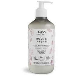 I Love... Körperpflegemittel ... Naturals Rose & Argan Hand & Körperlotion 500ml