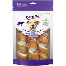 DOKAS Kau-Spirale 4 x 110 Gramm Hundesnacks mit Hühnerbrust
