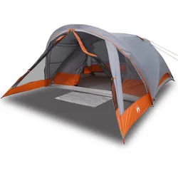 vidaXL Kuppelzelt NA Zelt Campingzelt Kuppelzelt Familienzelt für 6 Personen Grau Wasser grau