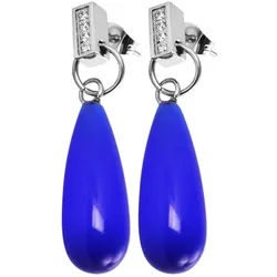 Adelia ́s Paar Ohrhänger Damen Ohrringe – Ohrstecker aus Edelstahl, Ideal zum Verschenken – schlicht und stilvoll blau