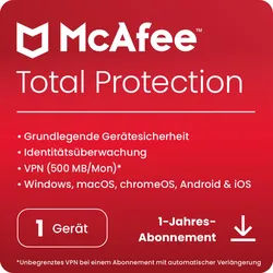 McAfee Total Protection 1 Gerät - 1 Jahr Software