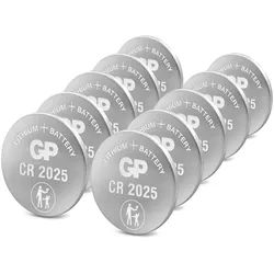 CR2025 GP Lithium Knopfzelle 3V 10 Stück