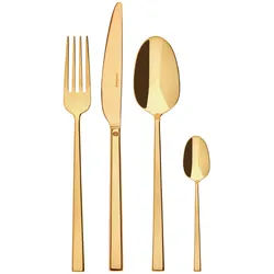 Sambonet Besteckset , Goldfarben , Metall , 24-teilig , DIN EN ISO 14001, DIN EN ISO 50001, DIN EN ISO 9001 , Besteck, Besteck-sets