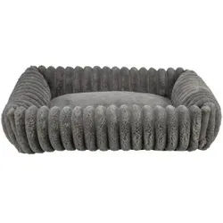 Trixie Hundebett Lonni in Breitcord-Optik grau 100 x 70 cm
