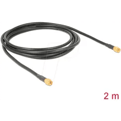DELOCK 88892 - HF Antennenkabel SMA Stecker > SMA Stecker 2 m LMR195 low loss