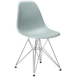 Vitra Stuhl Eames Plastic Side Chair DSR RE grau, Designer Charles & Ray Eames, 83x46.5x55 cm