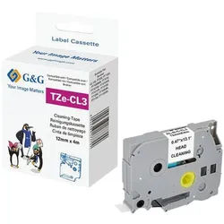 G&G Reinigungskassette ersetzt Brother TZe-CL3 12 mm x 4 m, 1.2 cm