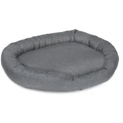 Ribelli Hundematratze Hundebett, oval, XL grau