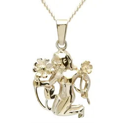 OSTSEE-SCHMUCK Kette mit Anhänger Ostsee-Schmuck Kette mit Anhänger Tierkreiszeichen Jungfrau (2-tlg) goldfarben 45 cm