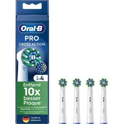 Oral-B Aufsteckbürsten Pro CrossAction, X-förmige Borsten weiß