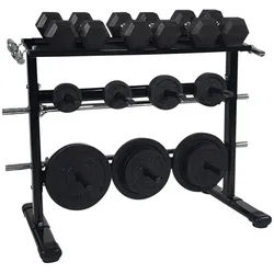 Xxxl Hantelständer , Schwarz , Kunststoff, Metall , 57x86x112.5 cm , Freizeit & Co, Sport & Fitness, Fitnessgeräte & Zubehör, Weitere Fitnessgeräte