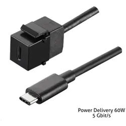 Bachmann Keystone USB-C 3.1 Modul PD 60W Buchse/Stecker (917.1212)