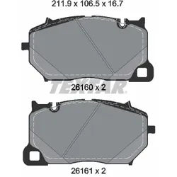 TEXTAR Bremsbelagsatz, Scheibenbremse 2616001 für PORSCHE BENTLEY