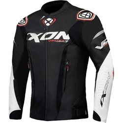 Ixon Vortex 3 Motorrad Lederjacke, schwarz-weiss, Größe XL